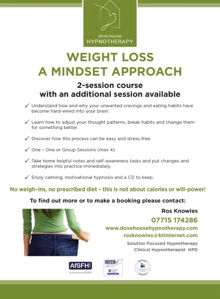Weight Loss Leaflet - Dove House Hypnotherapy